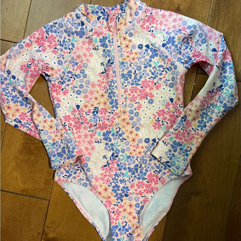 Floral Kids Swim One Piece